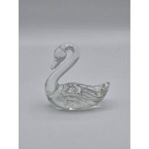 Fenton‎ Vintage Clear Crystal Swan Figurine